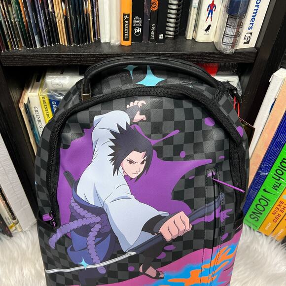 SPRAYGROUND NARUTO SHIPPUDEN SASUKE UCHIHA SPLASH BACKPACK - Picture 2 of 7
